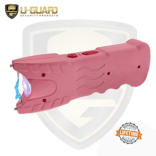 Police Stun Gun Heavy Duty With Flashlight Combo Pepper Spray Keychain Defense Kit. (1) High Volt Rechargeable Stun Gun (1) 1/2Oz Oc Pepper Spray Cs Tear Gas & Uv Dye Formula Made In Usa (Pink) #TOP7