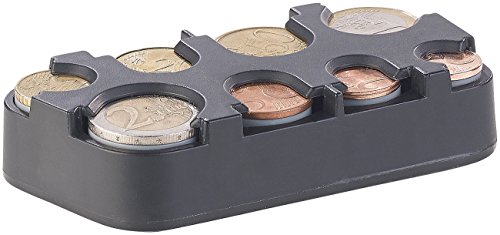 infactory Pudełko na monety: zestaw 2 sztuk kolekcjonerów na monety euro z szybkim mocowaniem (pudełko na monety, euro, przechowywanie monety)