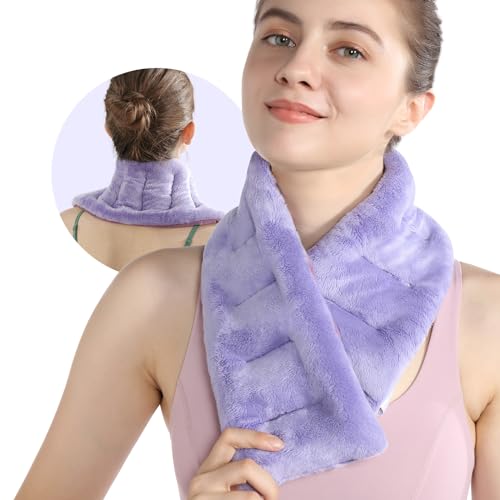 SuzziPad Microwavable Heating Pad for Neck Discomfort, Convenient Shoulder Warmer for Stress Relief, Moist Heated Wrap Bean Bag Hot Pack, Cold and Warm Compress