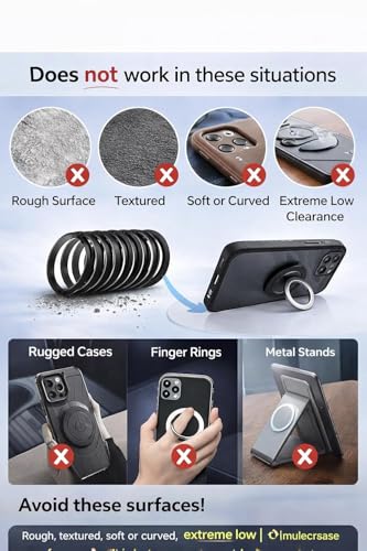 Image of Universal Metal Ring Sticker for Wireless Charging Alignment | Non-Magnetic Metal Ring (No Magnet Inside) | Ultra-Thin 0.4mm | for iPhone, Samsung & Android Phone Covers (3)