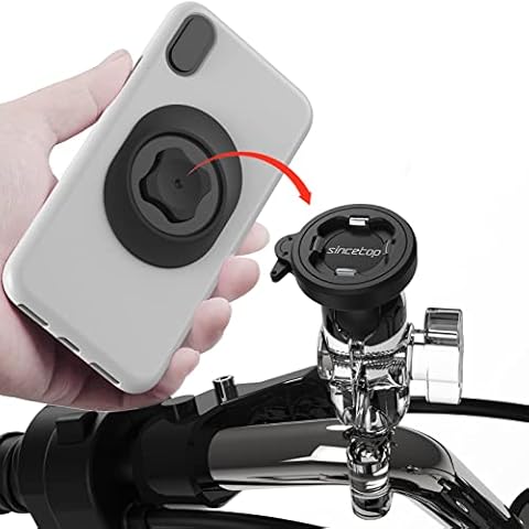 sincetop Universal 1” Ball Motorcycle Phone Mount,Quick Release Motor Bike Smartphone Holder 【2nd Gen】 Cover