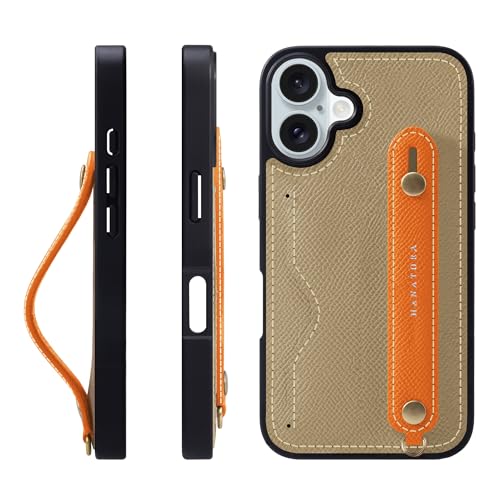 HANATORA for iPhone 16Plus �P�[�X �{�v �ϏՌ� �w�ʃx���g �J�[�h�|�P�b�g �X�}�z�P�[�X �X�}�z �X�^���h�@�\ �l�b�N �X�g���b�v �t�� �G���{�X���U�[ �M�t�g �}�O�l�b�g�Ȃ� �O���[�W��+�I�����W NCGH-16Plus-Gr