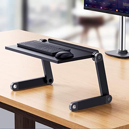 Dibako Adjustable Platform Tray For Keyboard And Mouse, Ergonomic Keyboard Stand, Foldable Desk Riser, Extender For Standing Desk (Color : Black) #TOP1