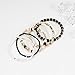 Jocbean Stackable Beaded Bracelets Set Black Gold Pearl Beads Jewelry Bohemian Accessories
