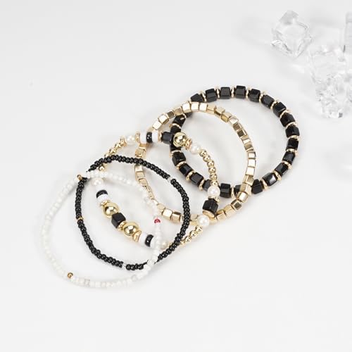 Bohemia Stackable Beaded Bracelet Crystal Beads Stretch Bracelet Jewelry4