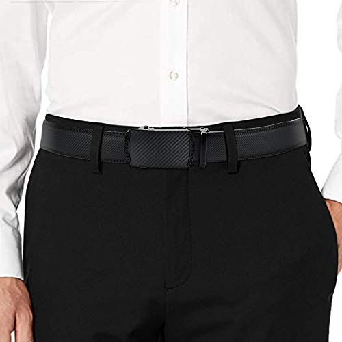 DOOPAI Belt Men, Ratchet Belt Dress Adjustable 1 3/8" Genuine Leather Designer Belt, Size Length Can be Cut, with Gift Box