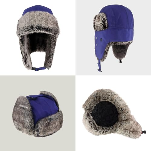 Image of Winter Trapper Ushanka Hat, Aviator Hat, Ear Flaps, Men Women