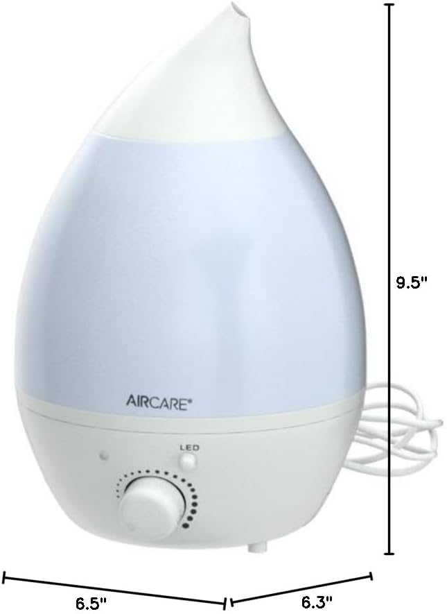 Miniatura 10 de AIRCARE Humidificador ultrasónico de niebla fría, silencioso, luz LED multicolor, difusor de aceite esencial de terapia de aroma para el hogar,
