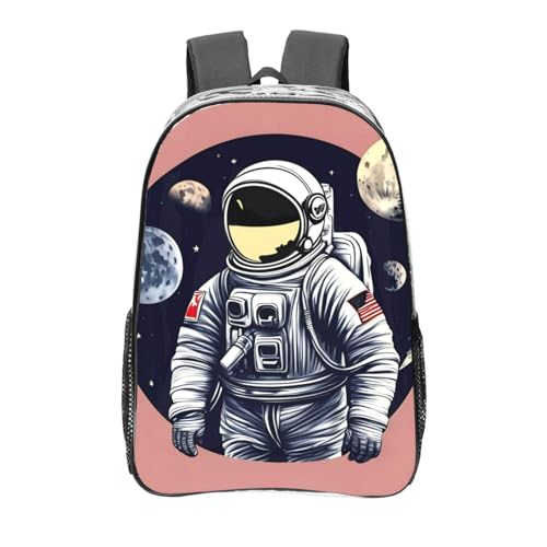 Sac à dos transparent astronaute grand format léger pour école et travail