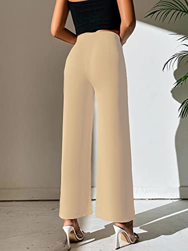 Image of Shasmi Women's Dress Pants Stretchy Work Slacks Business Casual Office Bootcut Leg Elastic Waist Regular Fit Plazzo Trouser Pant (Pant 65)