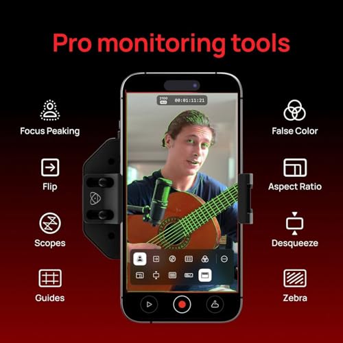 Image of Atomos Ninja Phone (Black, 3 Items) | Bundle: Ninja Phone Plus Atomx 5 /7 Monitor Mount and Sunhood. HDMI Input, USB-C Output, Prores, USB-C 5v /3a