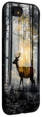 Chasse aux cerfs en forêt et aux cerfs | Chasse et chasseurs Coque pour iPhone SE (2020) / 7 / 8 – vue 3