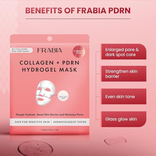 Image of Bio Collagen Mask | Collagen Mask Overnight | Sheet Mask | Korean Glass Skin Overnight Hydrogel Face Mask Sheets for Deep Hydration, Pore Minimizing, Firming & Moisturizing | Paraben-Free | For All Skin Types | 1 Piece - 34g