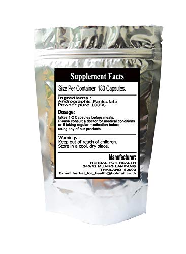 Product Name Andrographis Paniculata-King Of Bitter-Kalmegh 500 Mg.180Caps. #TOP11
