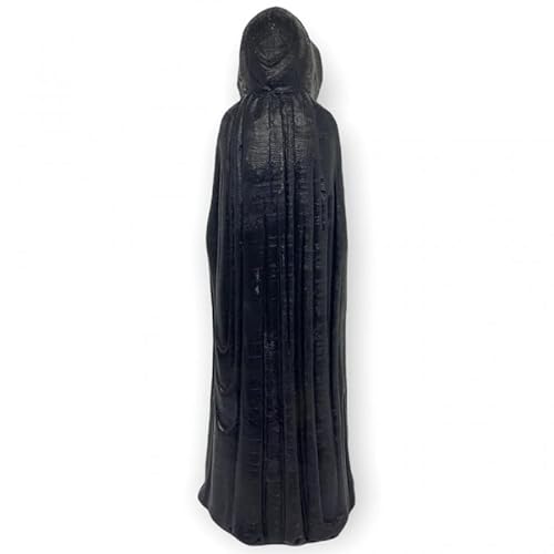 META ATACADO, Escultura Exú Caveira em Pé com Manto 22 cm em Resina Cor:Preto