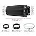 3/3.5/4 Inch High Performance Cone Air Filter,76mm 89mm 101mm Universal Clamp,On Washable & Reusable Closed Top Cool Air Intake Filter for Cars,Racing Sport Vehicles,Black