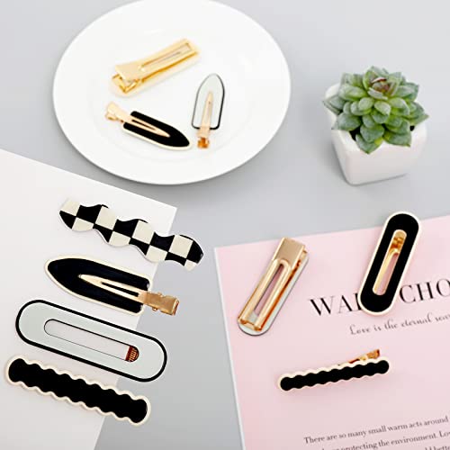 Whaline W3380 5 Pieces Large Deft Hair Curlers For Long & Natural Hair - Satin French Twist Shaper Maker For Women & Girls In White, Black, Buffalo Plaid, Zebra Print thumb #3