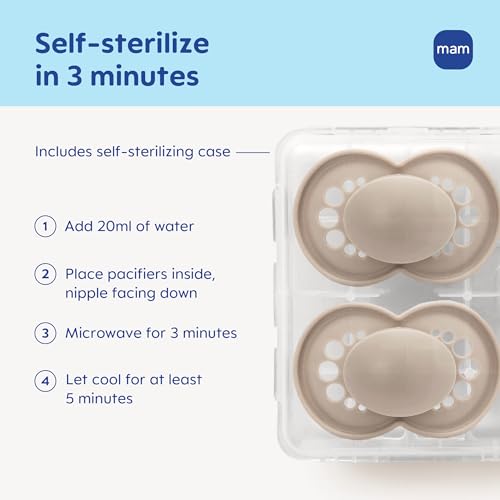 Image of MAM Original Baby Pacifier 16+ Mths, Skin Soft Silicone Nipple, 2 Pack