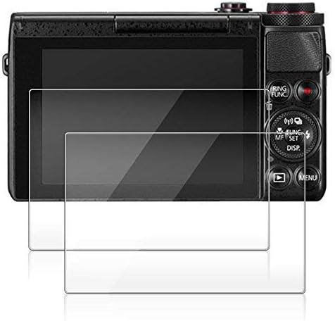 AFUNTA Screen Protector Compatible Canon G7X Mark II G9X G9XII G9X G7X G5X Fujifilm X100T, 2 Pack Anti-Scratch Tempered Glass Compatible G9 X G7 X II G5 X DSLR Camera