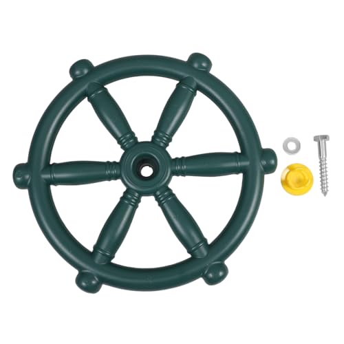 FUNOMOCYA Outdoor Spielplatz Lenkrad Grün Robustes Ersatzteil für Schaukel Rundes Swing Wheel Zubehör Einfach zu Montieren für Piratenschiff und Spielturm