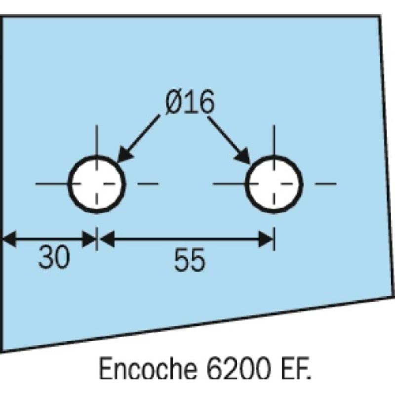 Serrures de miroiterie à cylindre à béquille double Lagune 4300 finition chromé brillant