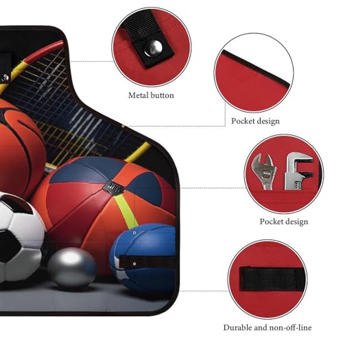 Delantal deportivo unisex con múltiples bolsillos y ajuste miniatura 3