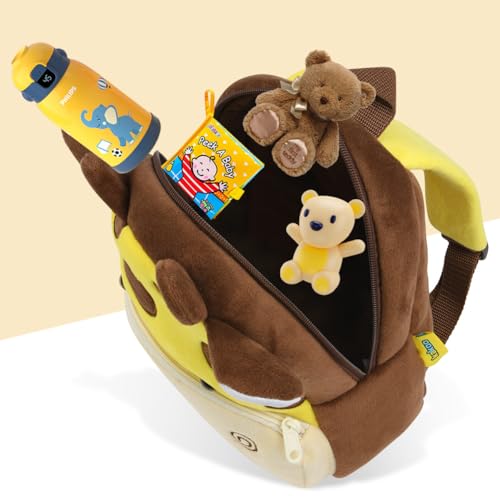 Aomig Plüsch Rucksack Kindergartenrucksack Kleinkind Rucksack Kindergarten Schultasche für Jungen Mädchen Kinder Tierischer Kinderrucksack Tier Cartoon Mini Tasche Kinder Rucksack 2-6 Jahre (Giraffe)