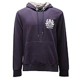 aquascutum  Aquascutum 2699AE Felpa Cappuccio Uomo Dark Blue Cotton Sweatshirt Man [XL]