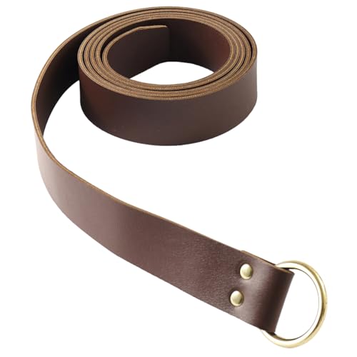 KOGOGO Medieval Knight Leather Belt Mens Reenactment Accessory Brown
