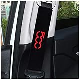 26cm 2 Stück Automobile Gurtpolster Schutz Sitzbezug für Fiat Punto Abarth 500 Stilo Ducato Palio Bravo Doblo Emblem