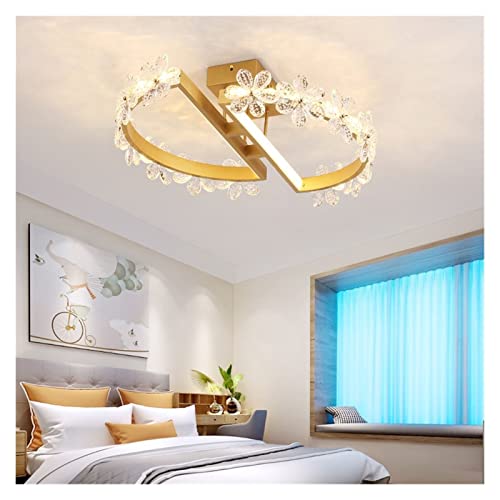 Lustre moderne à LED en cristal doré pour sublimer votre intérieur
