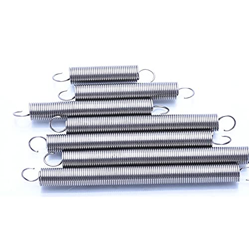 ELLANA Extension Heavy 1 Pieces, 0.7mm Wire Diameter, 8mm Outer Diameter, 130-300mm Length, Stainless Steel Extension with Hook S-Shape Tension Spring Wire Hook (Size : 300mm)