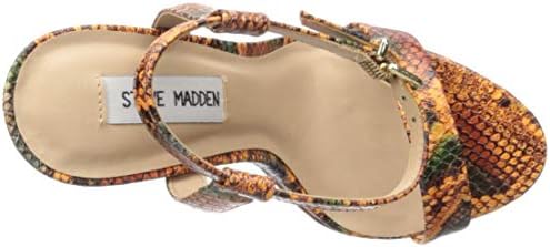 Steve Madden Women's Carmelina Heeled Sandal, Multi Snake, 9.5 M US | Image 4
