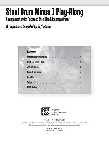 Steel Drum Minus 1 Play-Along: Arrangements With Recorded Steel Band Accompaniment, Book & Cd #TOP2