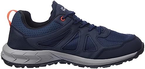 Jack Wolfskin Men's Woodland 2 Texapore Low M Hiking Shoe, Dark Blue/Red, 8 | Image 3