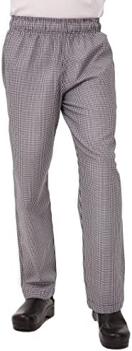 Chef Works mens Essential Baggy chefs pants, Small Check, X-Large US