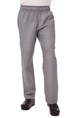 Chef Works Men's Essential Baggy Chef Pants, Small Check, X-Large