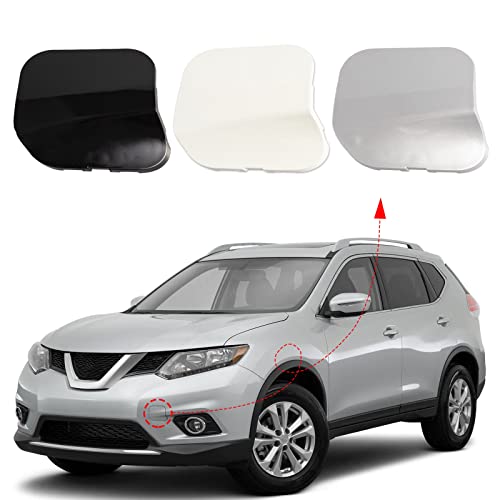 CZShiYue Front Bumper Tow Hook Cover Fit for Nissan X-Trail T32 Rogue 2014 2015 2016 Towing Eye Cap 622A0-4CL0A 622A0-4BA1A (White, Left Driver Side) Xinpinsai