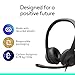 Logitech H391 Wired Headset for PC/Laptop, Stereo Headphones with Noise Canceling Microphone, USB-C, in-Line Controls, Works with Chromebook - Graphite