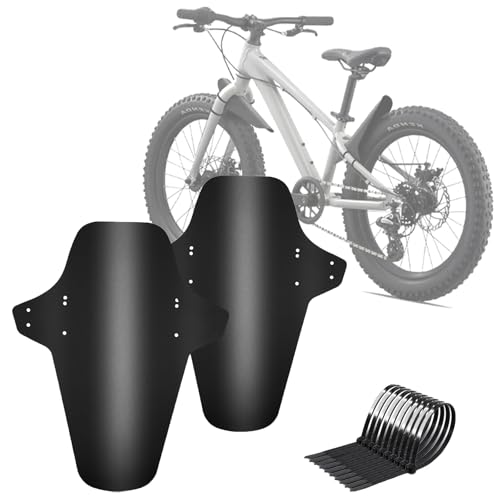 FETESNICE Fahrrad Schutzblech-Set für Vorne und Hinten, Universell, Leicht & Wetterfest für 26-29 Zoll Mountainbike, Citybike & ausschließlich für Fatbike und breite Reifen geeignet(FATBIKE)