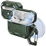 ESR AirPods Pro ケース (2022/2019)用 AirPods Pro2 ケース HaloLock付き 磁気ロック式 MagSafe対応 HaloLockシリーズ エアーポッズプロ2 ケース グリーン