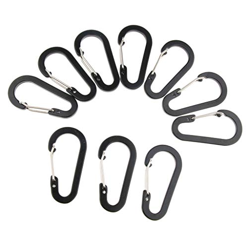 Homyl Clipe De Mosquetões De Alumínio 10x Para Camping, Caminhadas, Chaveiro, Trela Para Cães E Arre