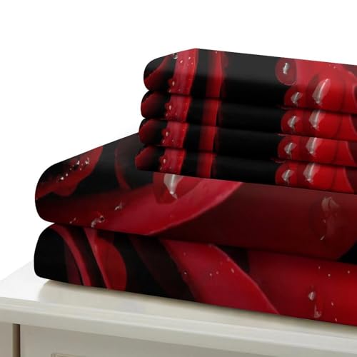 Parure de lit tramway rouge double 200x200cm en microfibre douce pour chambre ado - 7