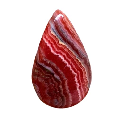 Rhodochrosite naturelle 40x24x6mm cabochon poire pour fabrication bijoux