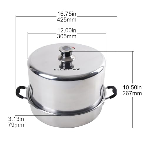 Kitchen Crop Steam Canner with Temperature Indicator (Stainless Steel Steam Canner) - Thumbnail 4