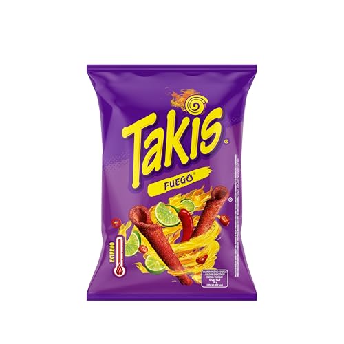 Takis® Fuego, 130g. Snack picante con un toque de lima.