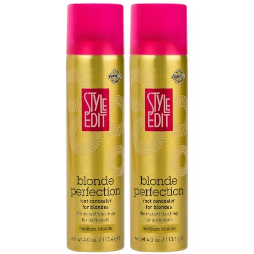 Image of Style Edit Root Touch Up Spray | Temporary Hair Color for Gray Roots and Thinning Hair | Salon-Quality, Transfer-Resistant Hair Concealer | Medium Blonde, 4 oz