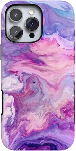 Casely iPhone 16 Pro Case | Tie Dying Over You | Purple Marble | Bold Protective Design | Compatible with MagSafe