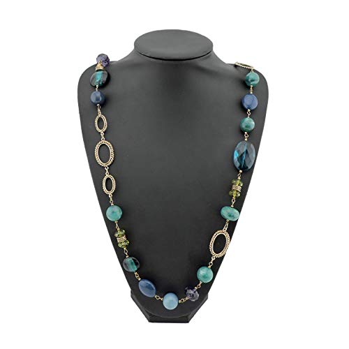 Firstmeet Long Fashion Handmade Resin Beaded Chain 43" Necklace (Xl-1001) #TOP7