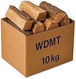 Leña de roble secado al horno de alta calidad, 10 kg, madera de roble, bajo contenido de humedad (~ 20%), alta potencia térmica y larga duración de combustión